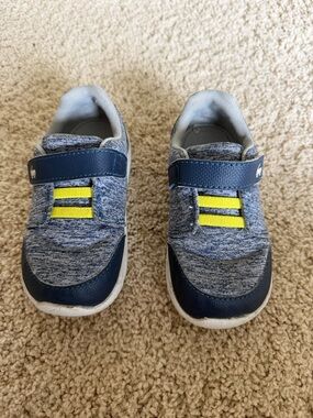 See Kai Run Navy and Yellow Toddler Sneakers